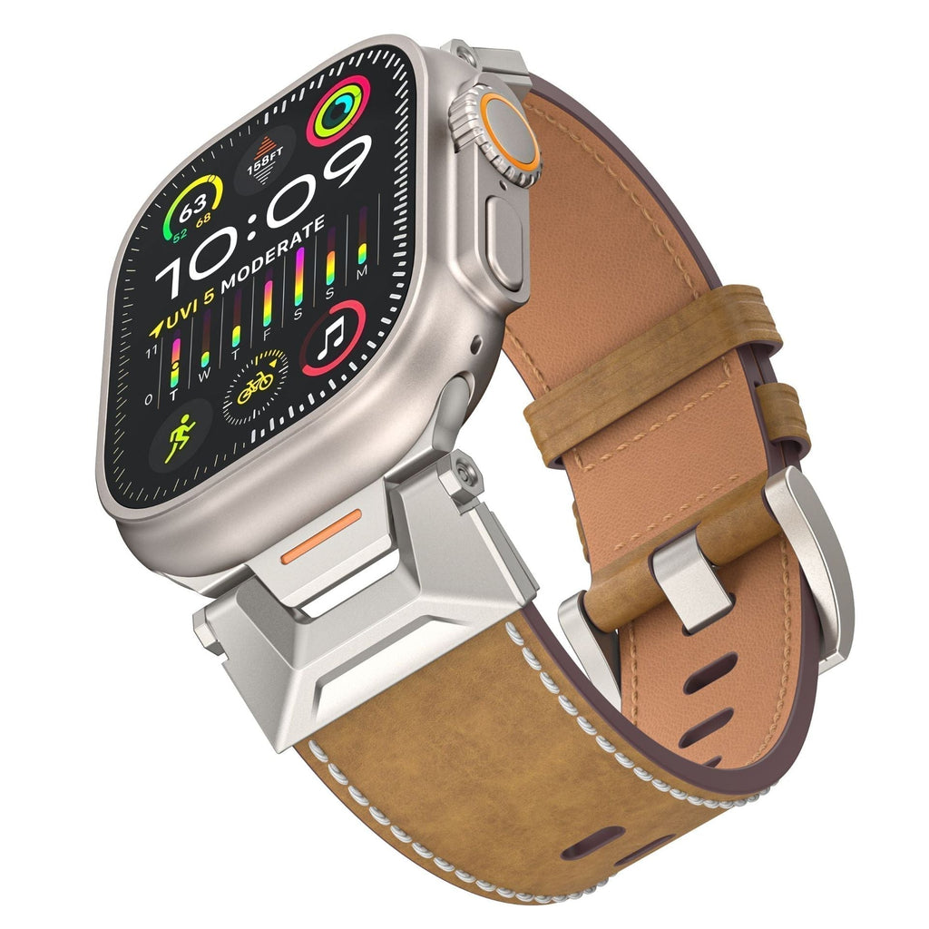 Correia de Pele Trailblazer para Apple Watch - Fivela em Titânio