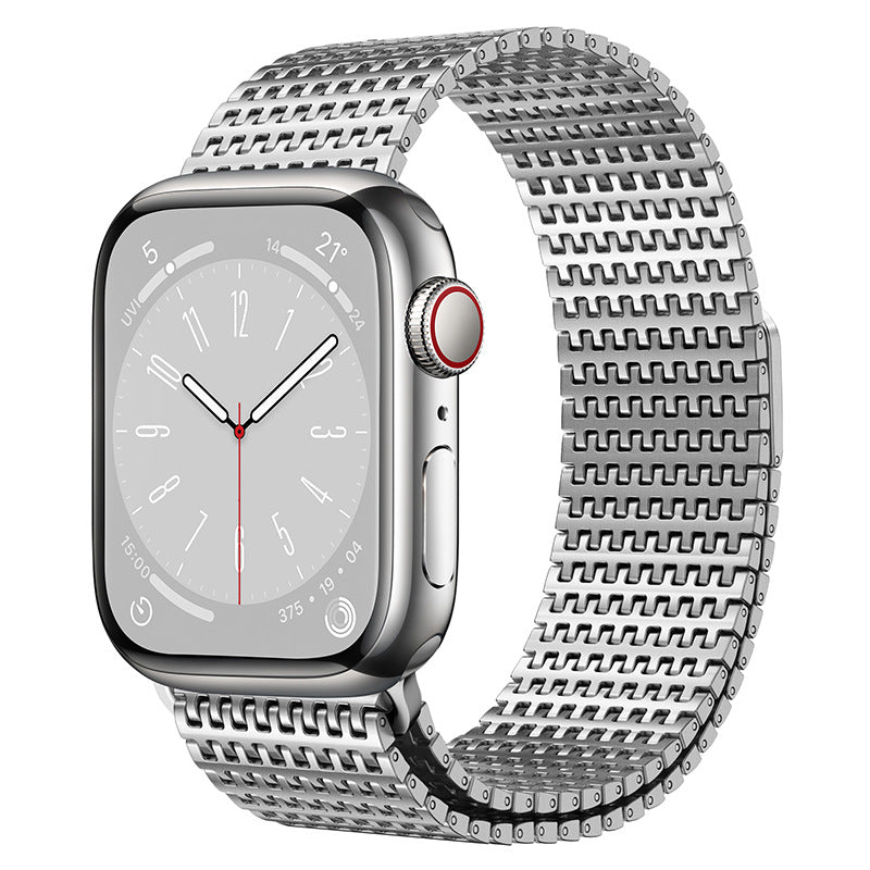 Bracelet magnétique en acier NovaForge inspiré de Corbusier pour Apple Watch