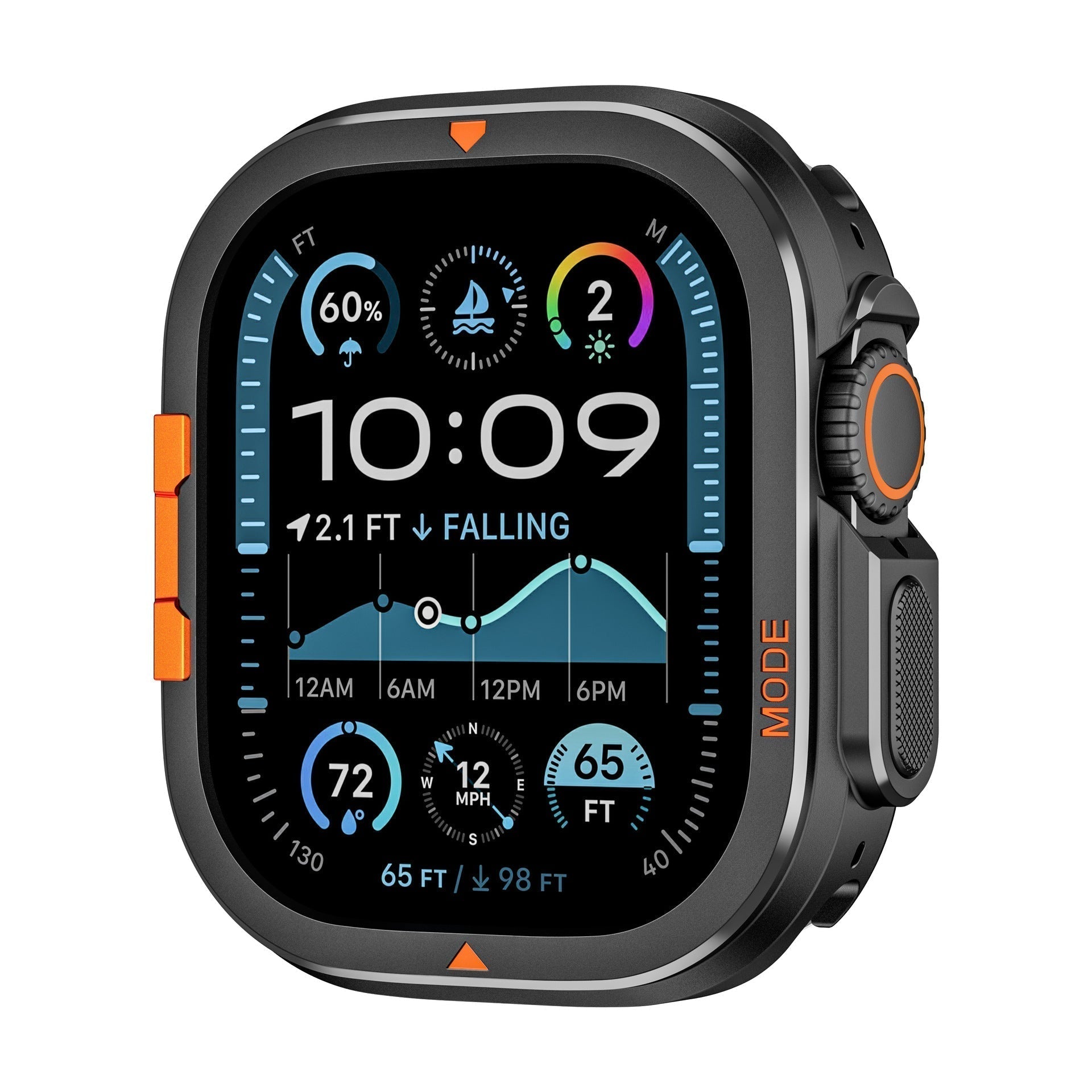 Custodia in metallo robusta Alpine per la protezione dell'Apple Watch