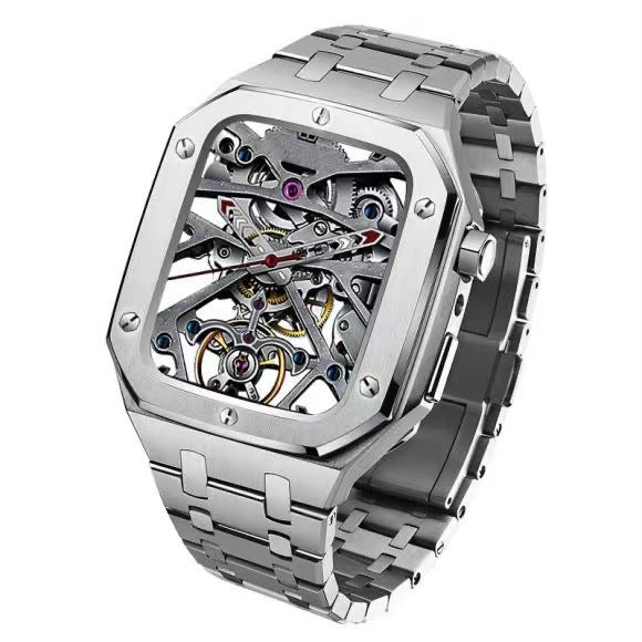 Set carcasă LumaTech din oțel inoxidabil lustruit pentru Apple Watch 45-52mm