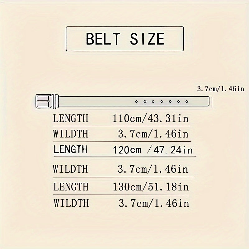 Men's Adjustable Cowhide Leather Belt With Automatic Buckle