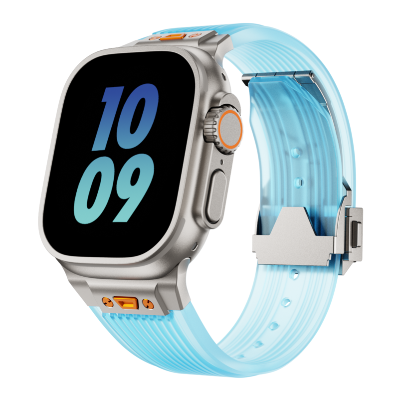 Bracciale in silicone traslucido RM per Apple Watch