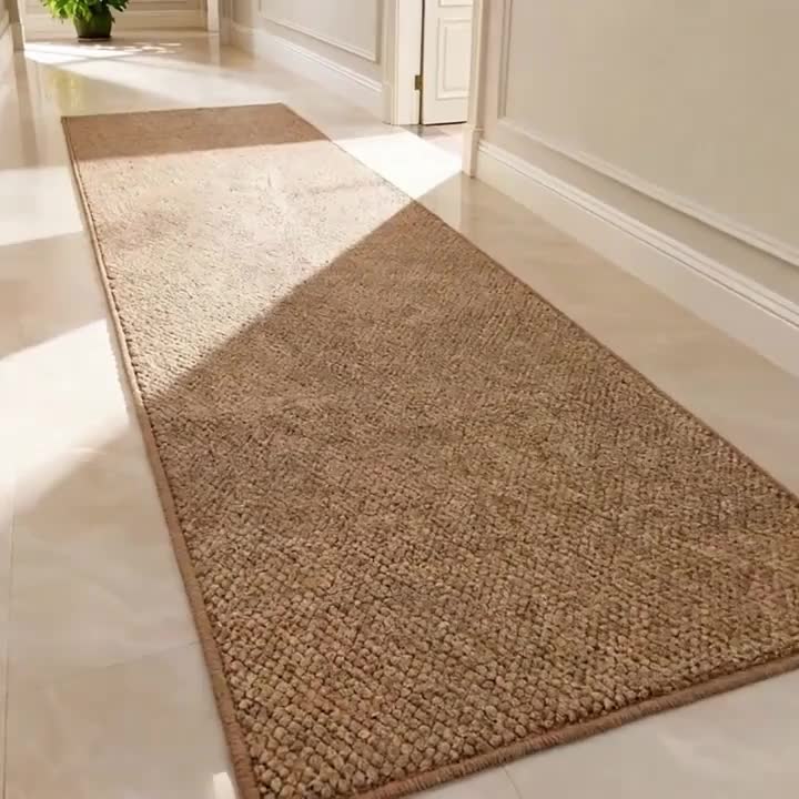 ScandiRoots Oval Rug Brown Nordic Style for Entryways and Bathrooms