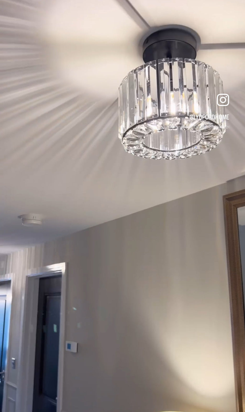 Lumină de tavan Lumina Cristal cu strălucire prismă în două niveluri