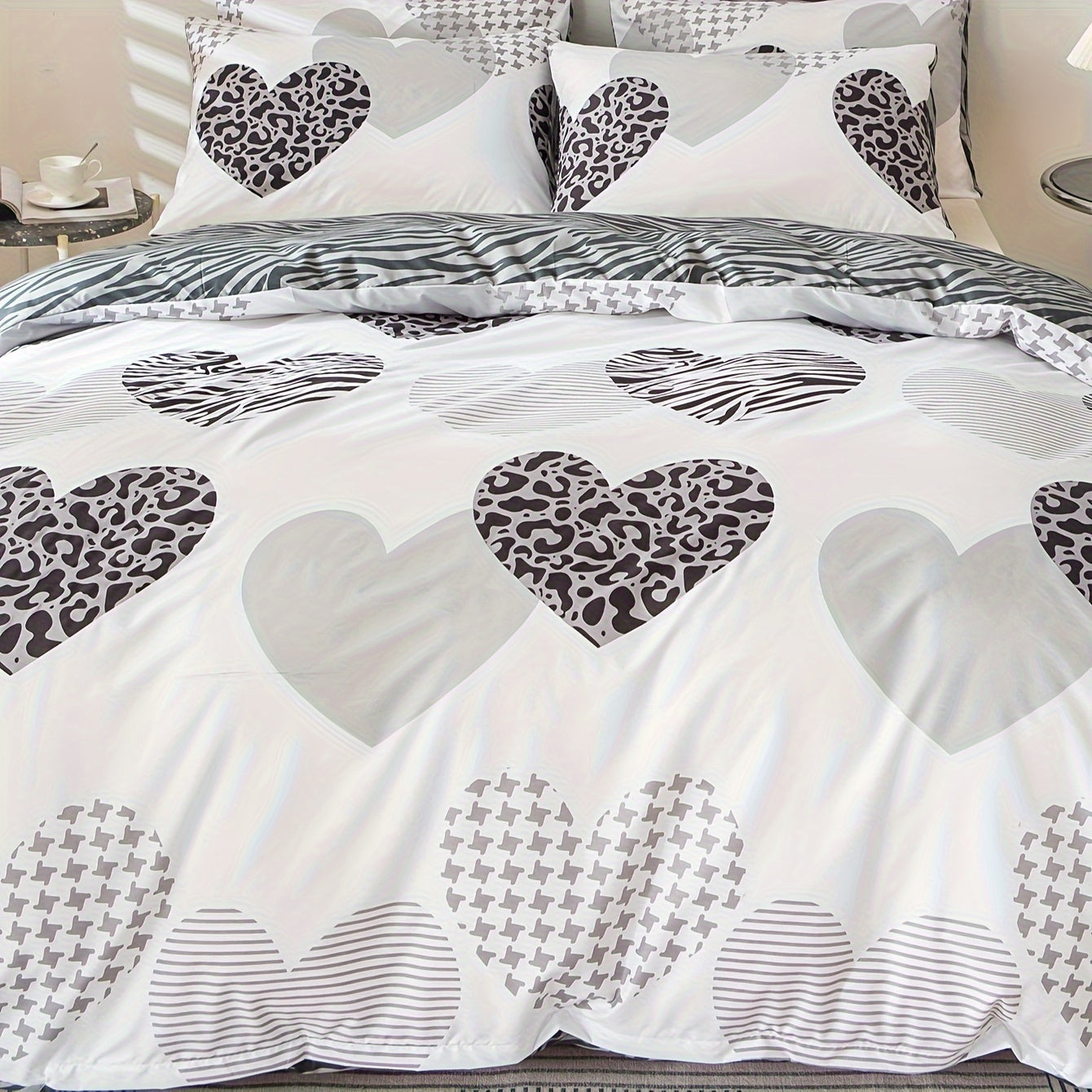 Vivaprint 3-Piece Duvet Cover Ensemble In A Bright Multicolor Pattern
