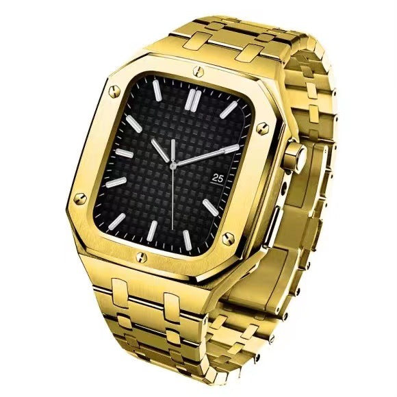 Set carcasă LumaTech din oțel inoxidabil lustruit pentru Apple Watch 45-52mm