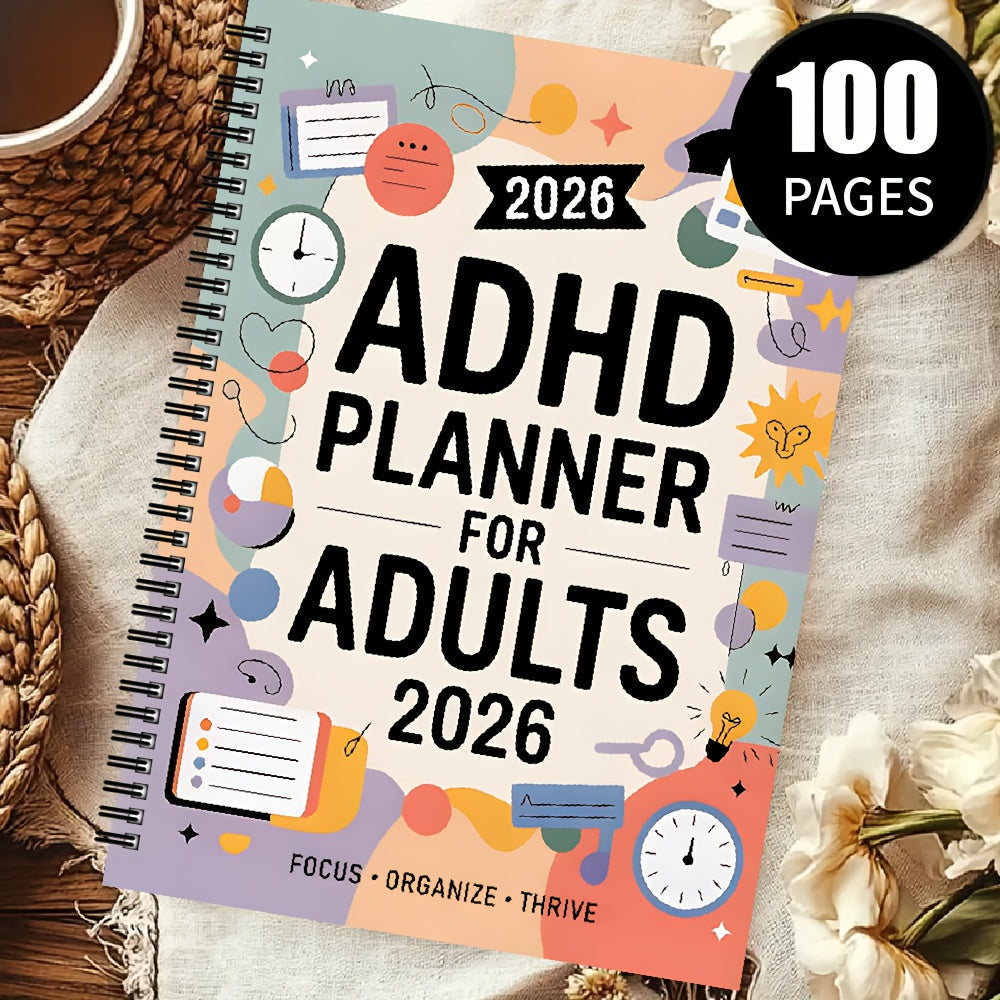 FocusVault 2026 ADHD felnőtt tervező napi és heti termelékenységi naplóhoz