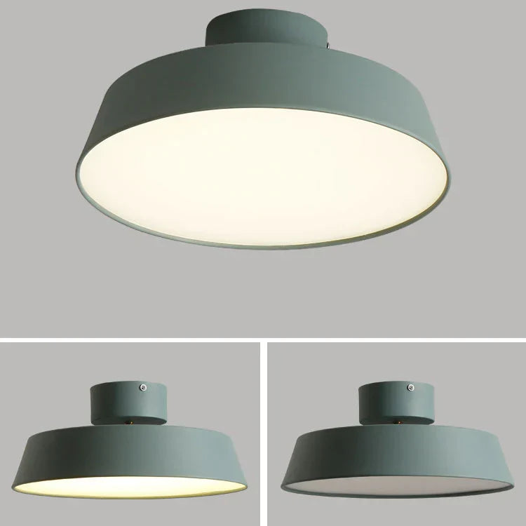 Plafonnier LED rond fin nordique Nordia pour espaces de vie