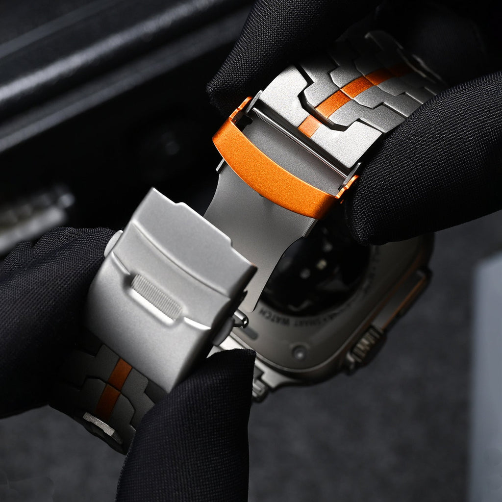 Cinturino a maglie in acciaio inox Aurora Forge per Apple Watch