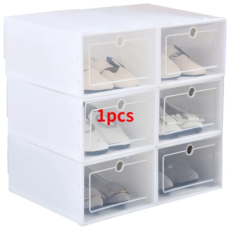 Stackable Transparent Shoe Boxes For Small Spaces Storage