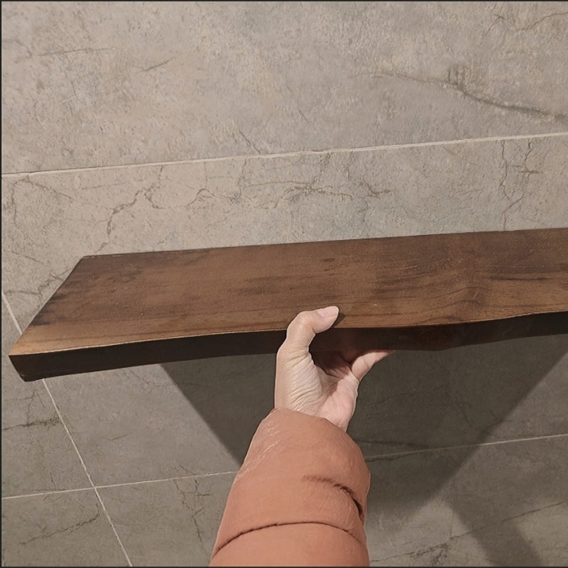Bohoraft Regal Handgefertigtes schwebendes Holzdisplay für Zuhause