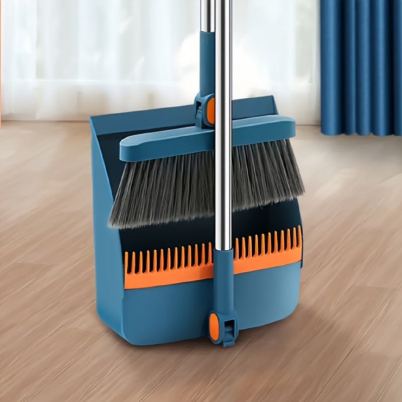 Set Scopa a Manico Lungo Rotante Cleansweep Pro e Paletta con Denti a Pettine