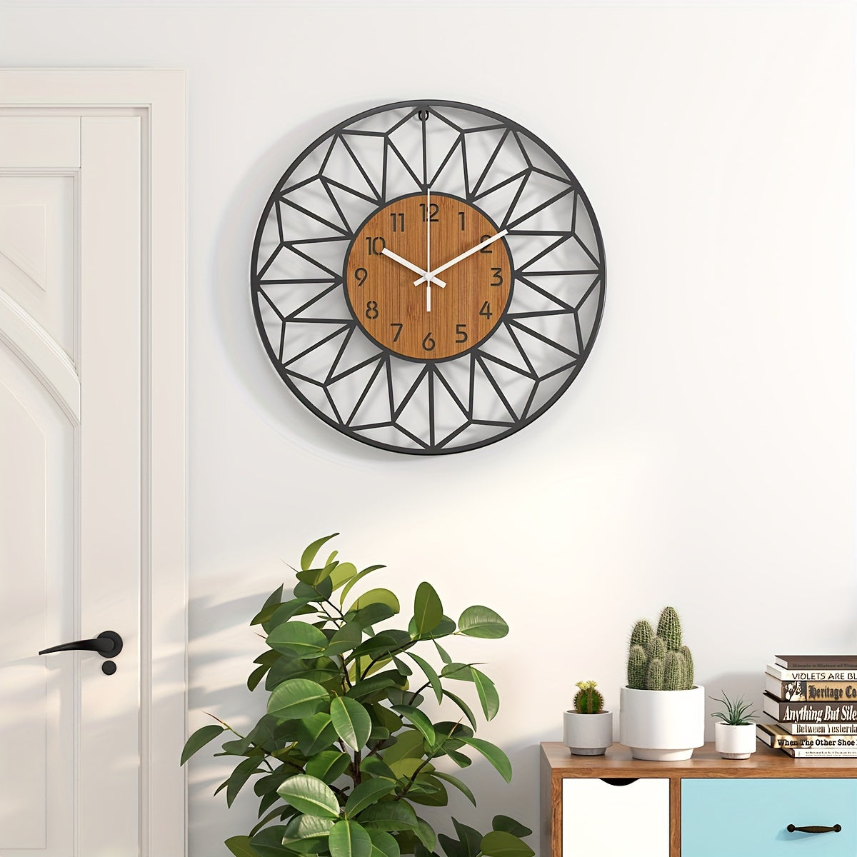 Metalwood Hollow Metal Wall Timepiece For Homes And Offices