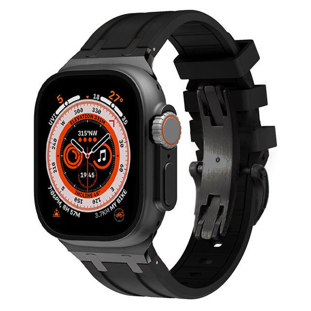 Bracelet en silicone NovaLink pour Apple Watch avec adaptateur en titane