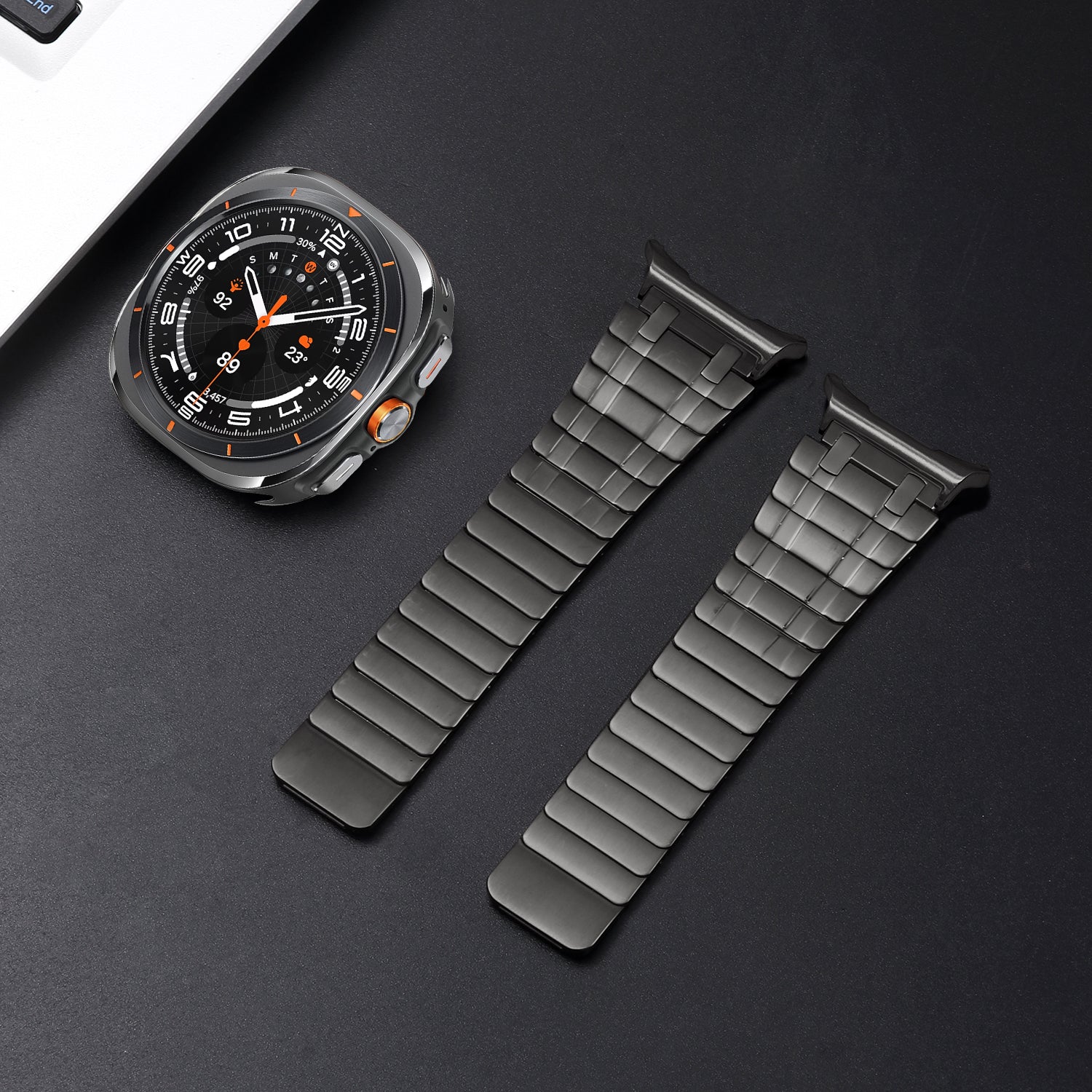 AstraFlex Buzlu Çelik Manyetik Kordon Samsung Galaxy Watch Ultra için