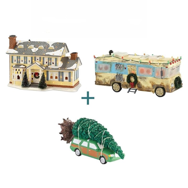 Hearthside Ceramic Family Christmas Village Figurine For Mantel Display