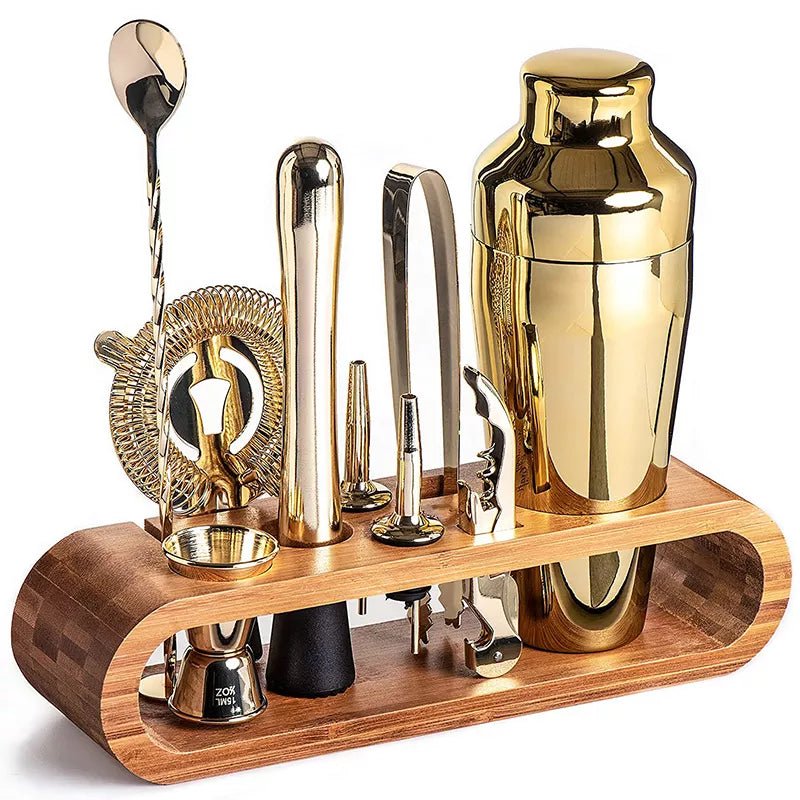 PulseMix Shaker Kit In Stainless Steel Stand And Bar Tools