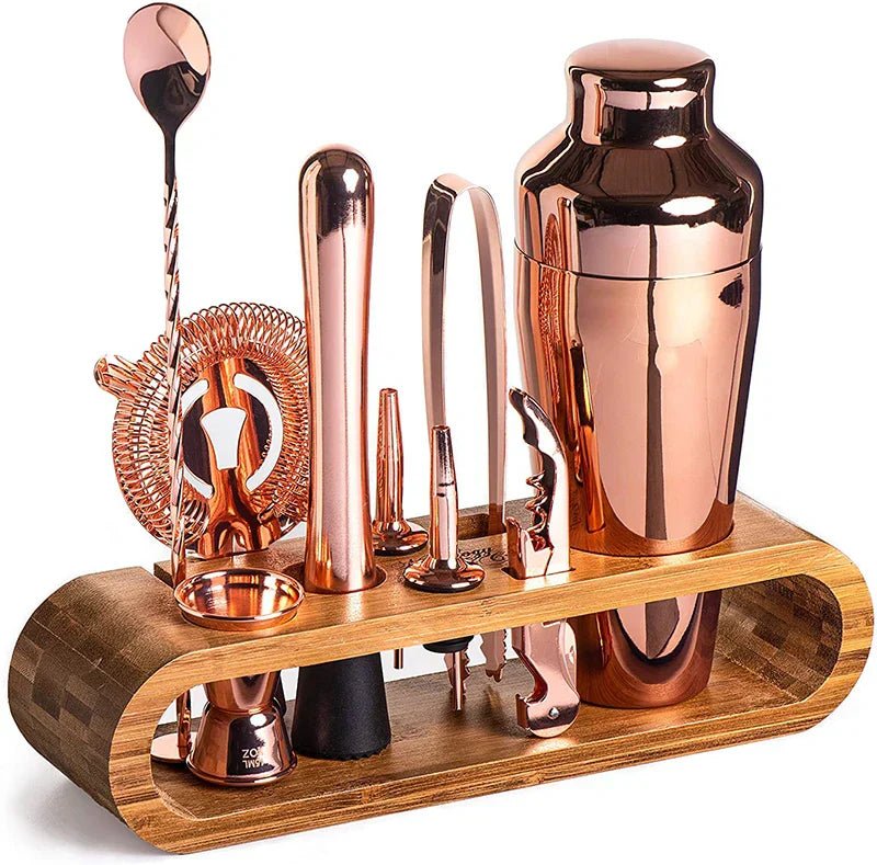 PulseMix Shaker Kit In Stainless Steel Stand And Bar Tools