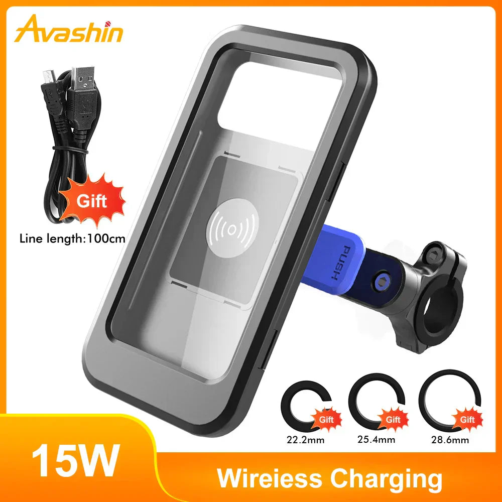 Waterproof 15W Power Bank For Bike Bar Phone Mount