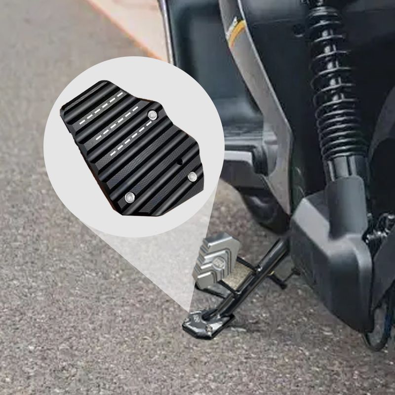 Motowise アルミニウム製バイクサイドスタンド用フットプレート拡大パーツ