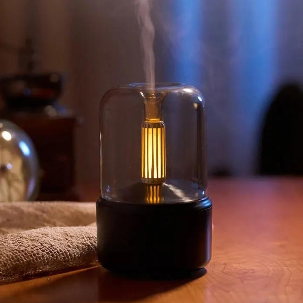 Aroma difuzér s jemným nočním světlem a USB zvlhčovačem pro domácnost a kancelář