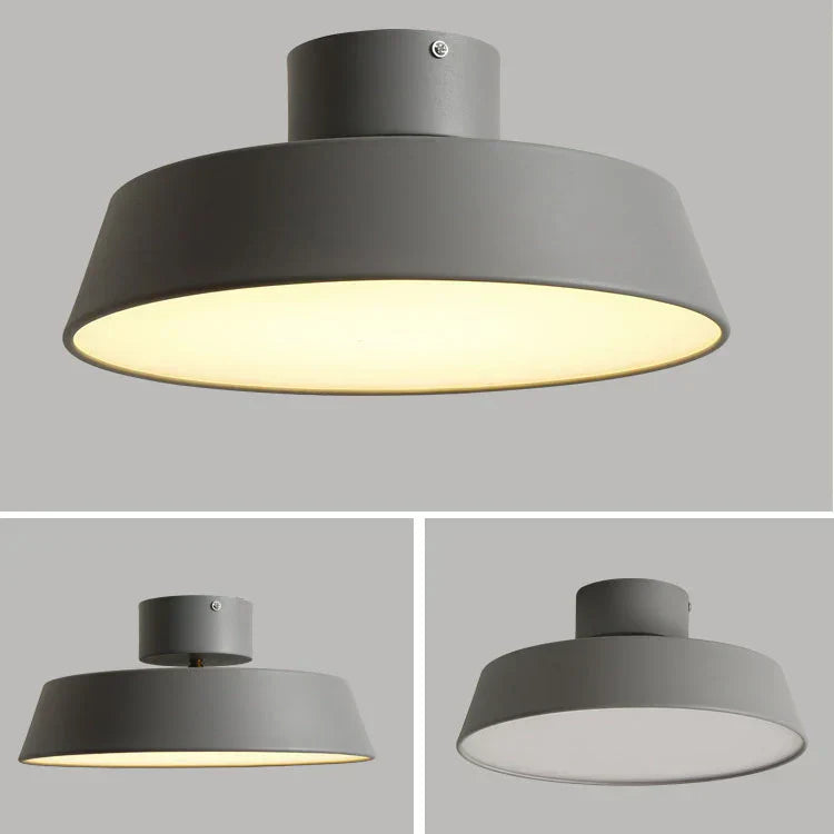 Plafonnier LED rond fin nordique Nordia pour espaces de vie