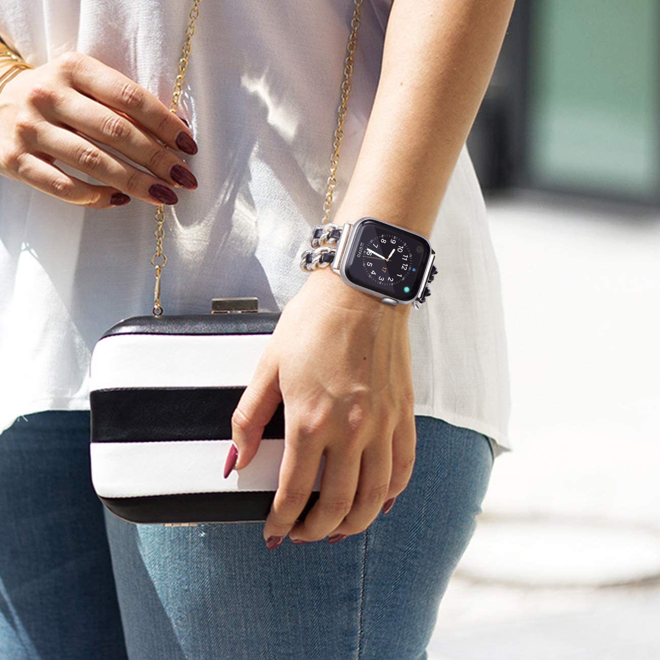 AeroLink justerbart armbånd i rustfritt stål for Apple Watch