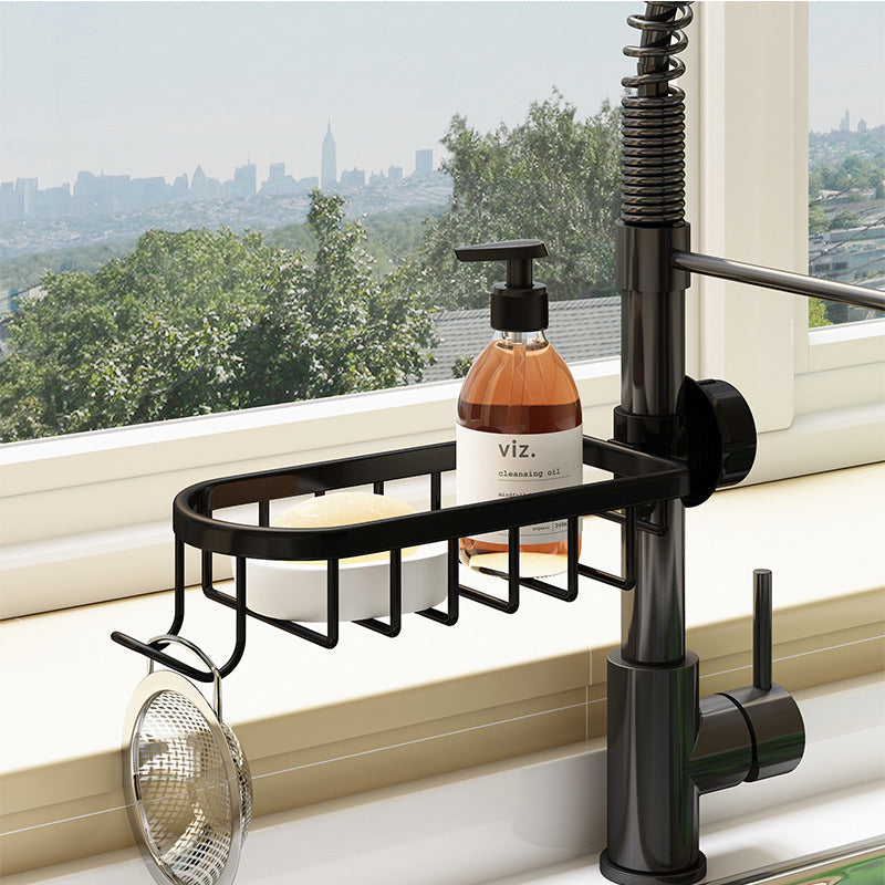 Stainless Aluminium Shower Holder In Silver Or Black No Drilling