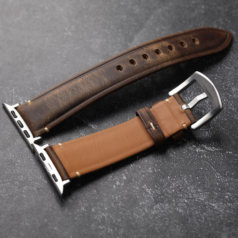 Bracelet en cuir Luna pour Apple Watch fabriqué à la main en Italie