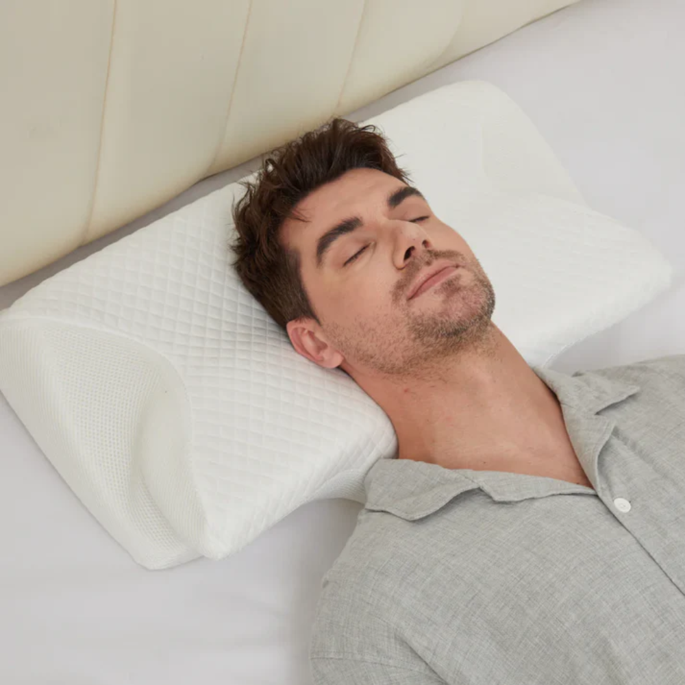Ergonomic Memory Foam Pillow For Snore Relief And Easier Breathing