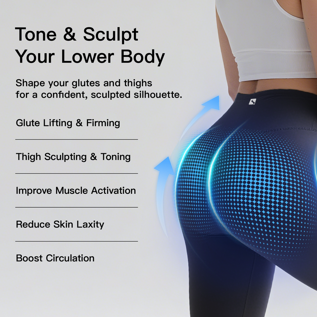 Mindennapi leggings EMS-sel a jobb alsótest formálásáért és állítható intenzitással