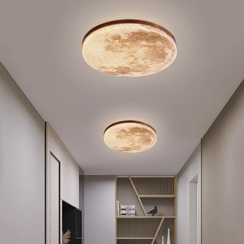Plafonnier encastré LumaSphere avec éclat chaleureux d'inspiration japonaise pour chambre