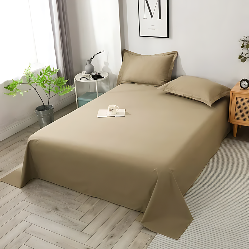 SereneLoom Flat Sheet In Organic Cotton With Soft And Breathable Comfort