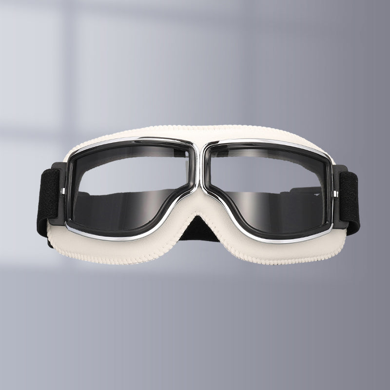 RoadRider Vintage Goggles With Interchangeable Lenses And Cushioned Comfort