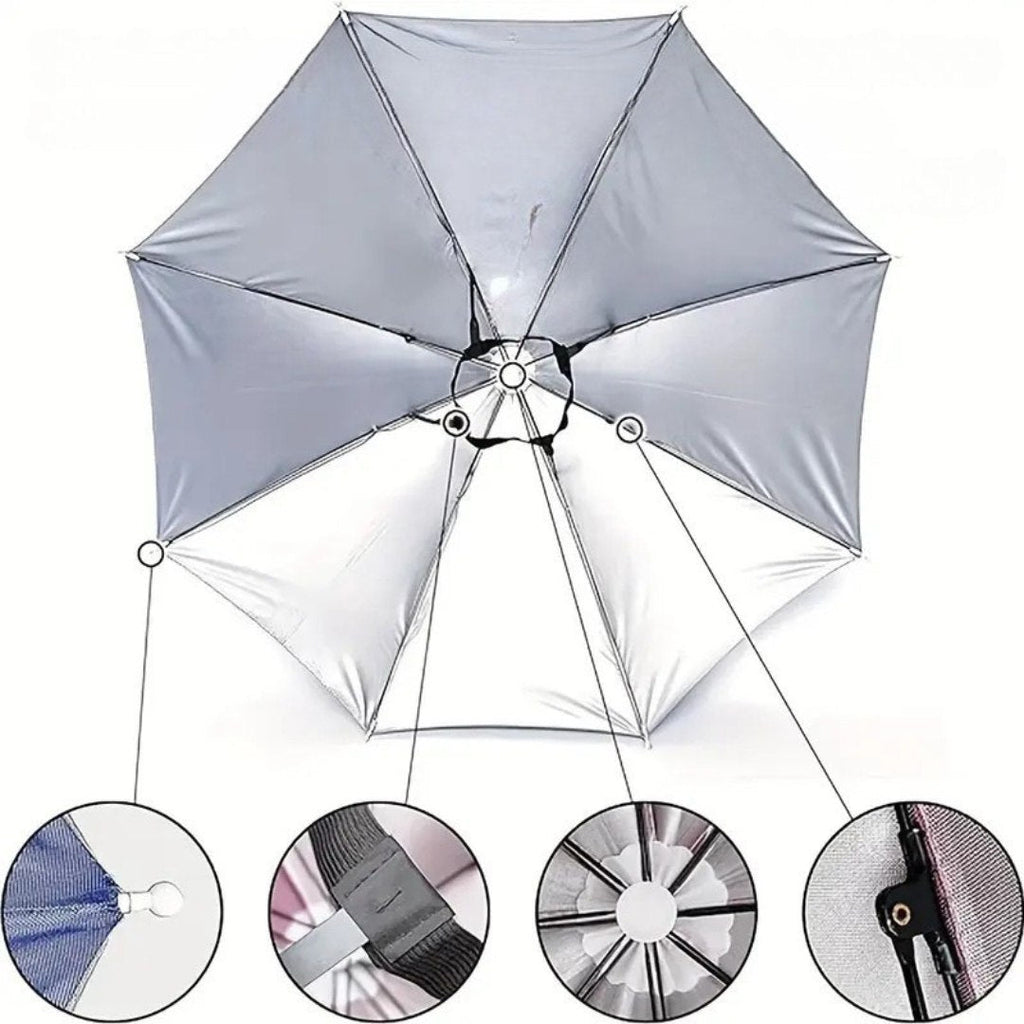 ShadeMate Umbrella Hat With UV Protection For Sun And Rain Everyday Use