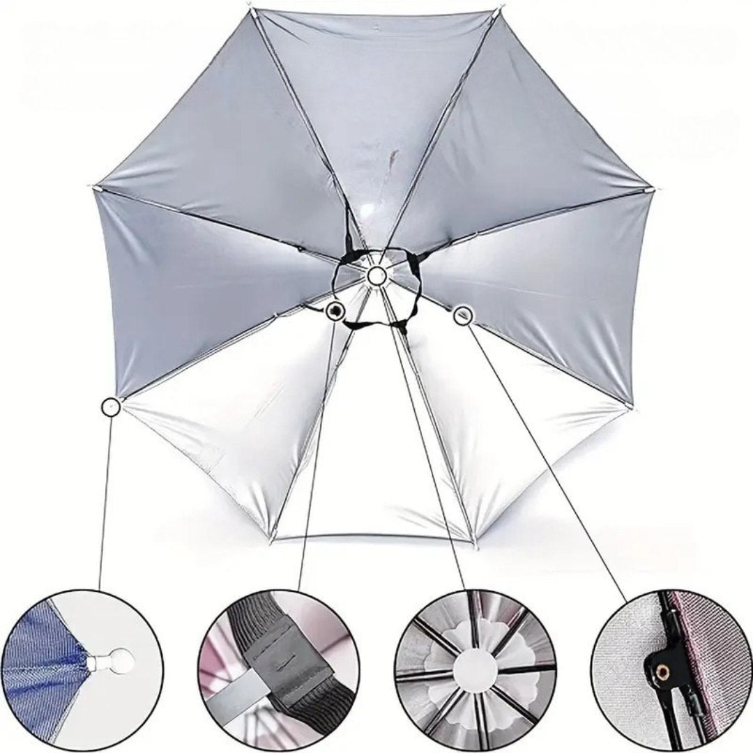 ShadeMate Umbrella Hat With UV Protection For Sun And Rain Everyday Use