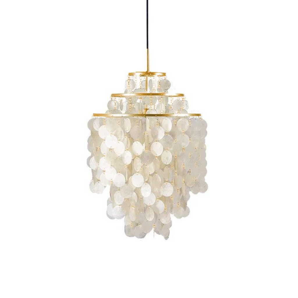 Lumi Muschel-Pendelleuchte für Esszimmer mit vintage Glanz