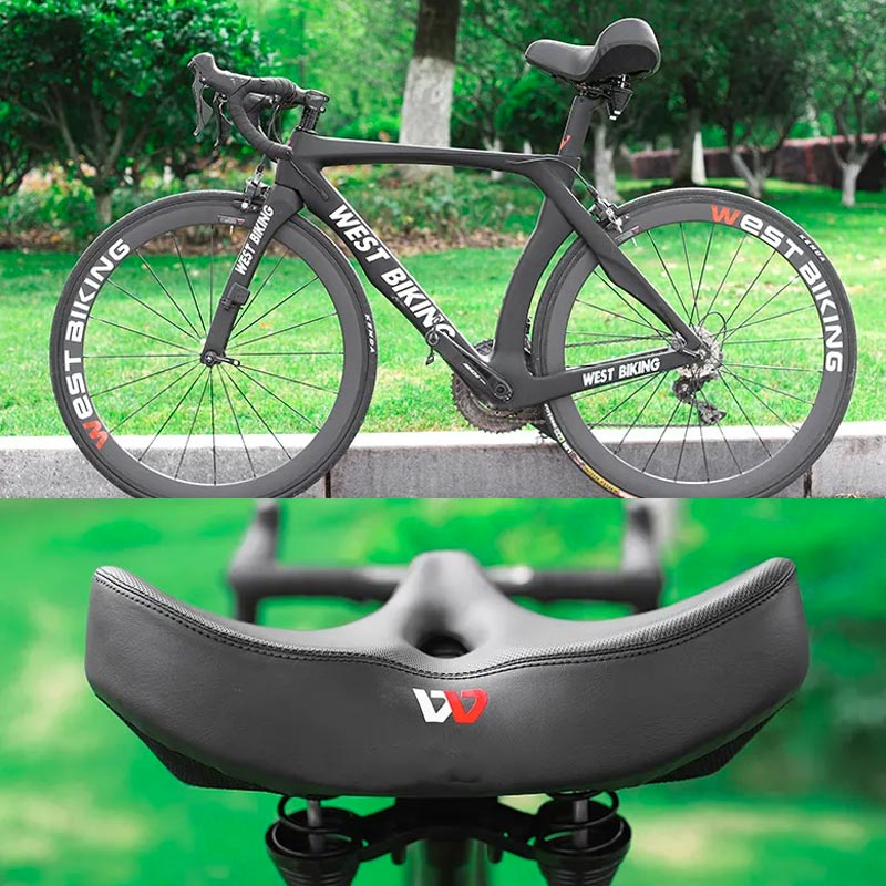 RideEase - Extra Wide & Breathable Comfortable Bike Saddle, Ergonomic Bicycle Seat