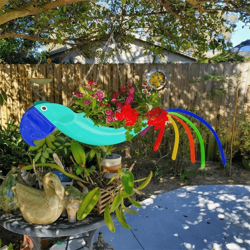 Colorful Chicken Design Hanging Plant Bowl For Gardeners