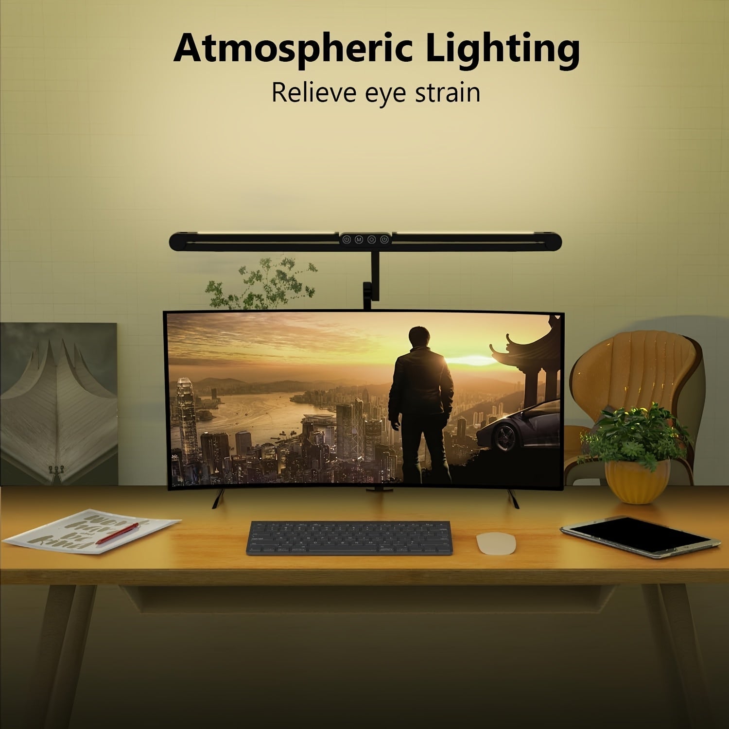 Lumiclamp 24W Ayarlanabilir LED Masa Lambası, Odaklanmış Çalışma İçin Kelepçeli