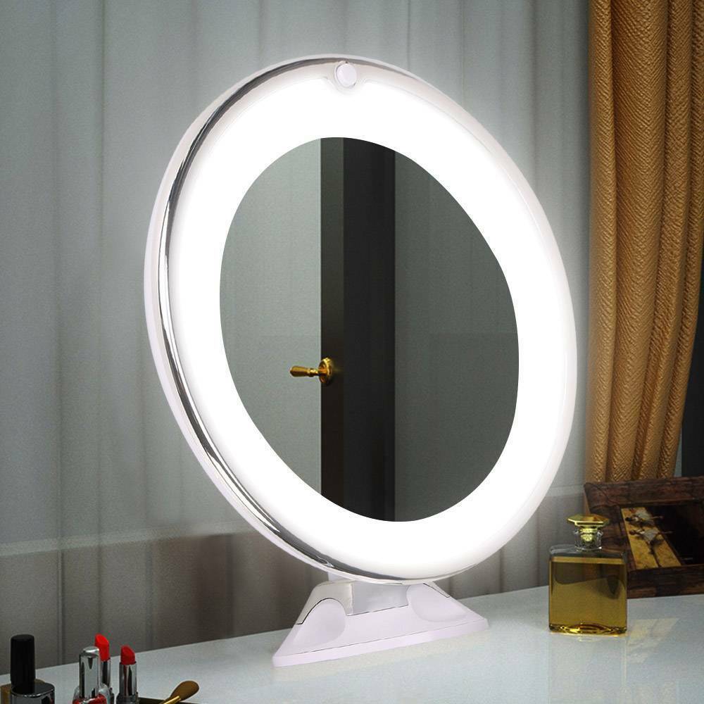 Espejo LED con aumento de 10x y rotación de 360 grados para detalles de cerca