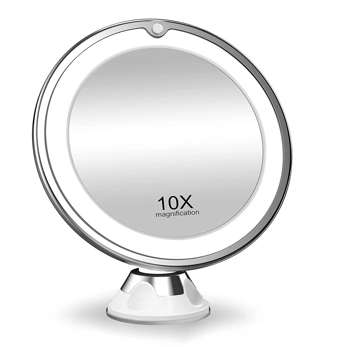 Espejo LED con aumento de 10x y rotación de 360 grados para detalles de cerca