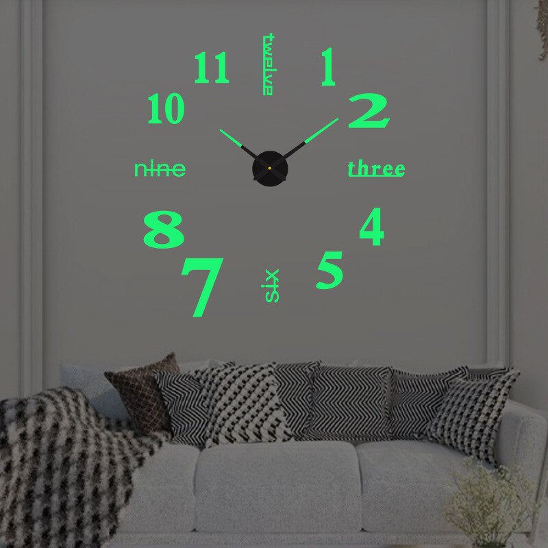 Sleek Modern Wall Clock With 3D Numerals That Float