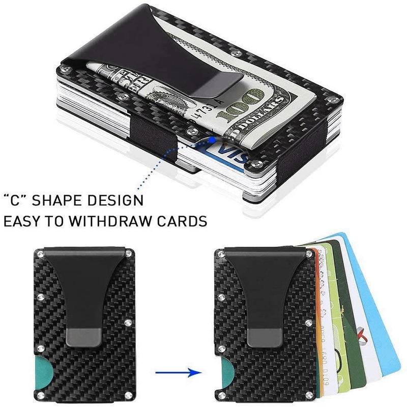 Porte-cartes Ridge en fibre de carbone, mince pour un usage quotidien