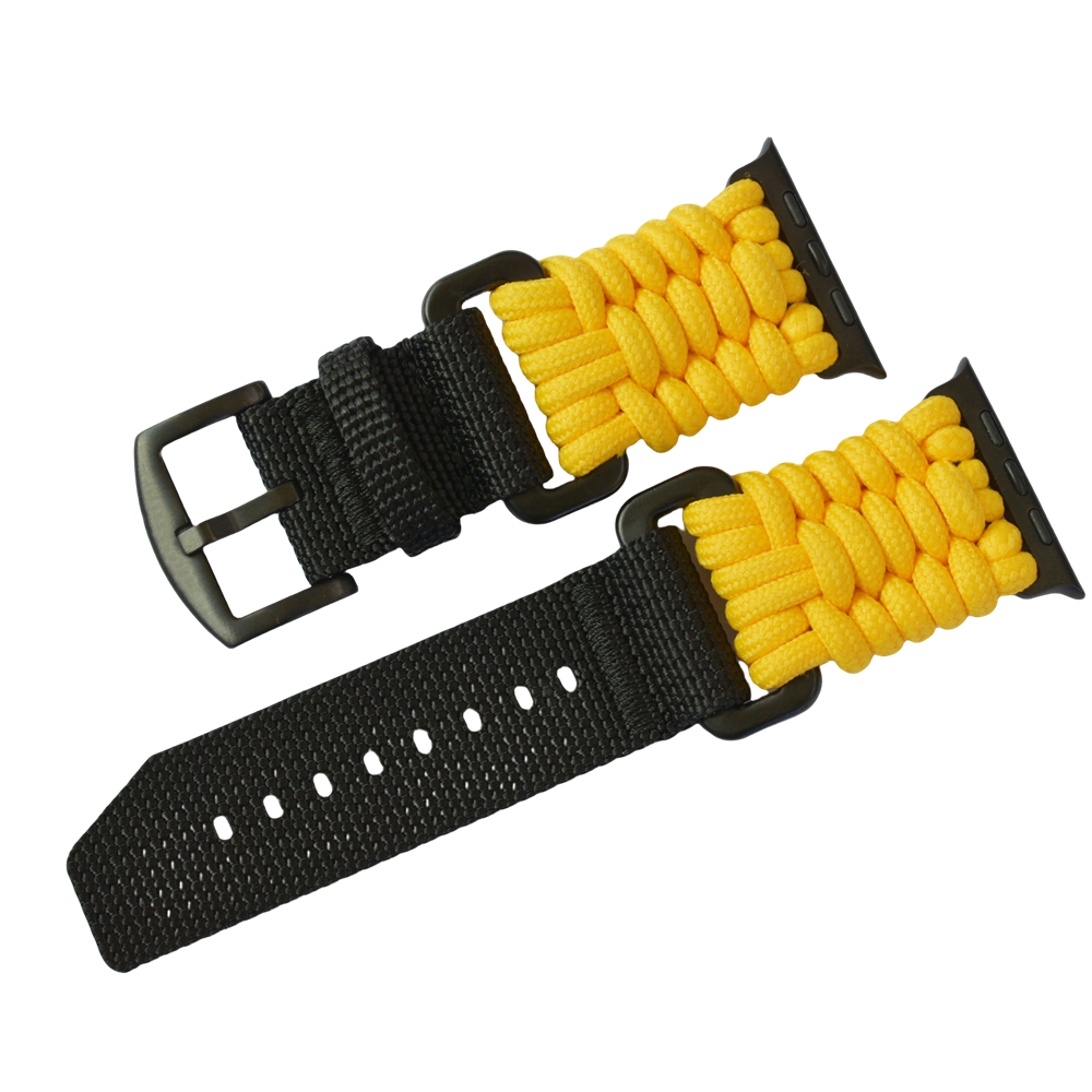 Bracelet tissé en nylon TrailGuard Outdoor Deluxe pour Apple Watch