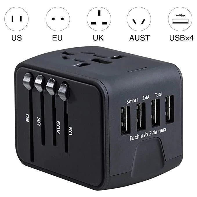 Globaler Reiseadapter 100V 220V für weltweiten Einsatz überall