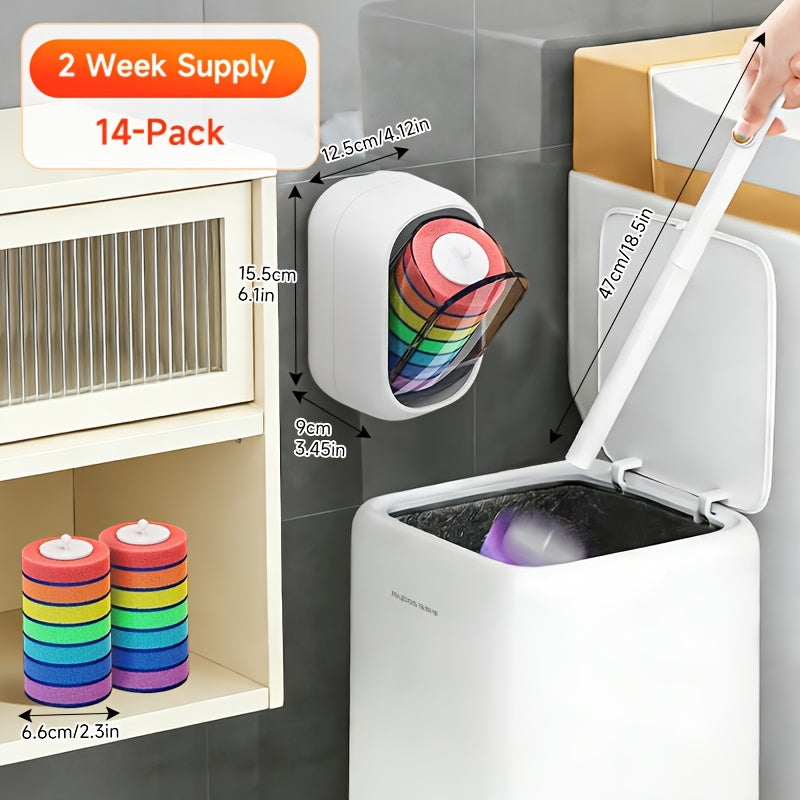 Spazzola per WC Compatta CleanHub con Base in Plastica Resistente