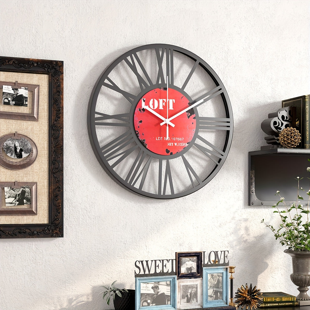 Romanica Color Retro Wall Clock With Roman Numerals