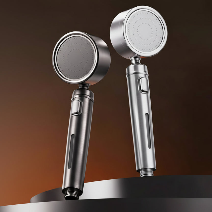 Cabeça de Chuveiro Portátil Steelrain em Aço Inoxidável com Jato Potente