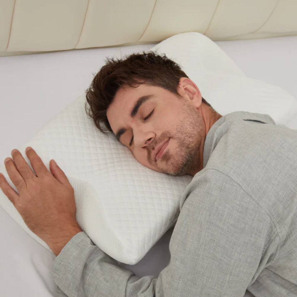 Ergonomic Memory Foam Pillow For Snore Relief And Easier Breathing